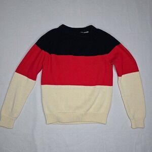 B.S.R. SWEATER VTG Kids Child‎ Acrylic Classic Stockinette Stitch Knit  12/14 M